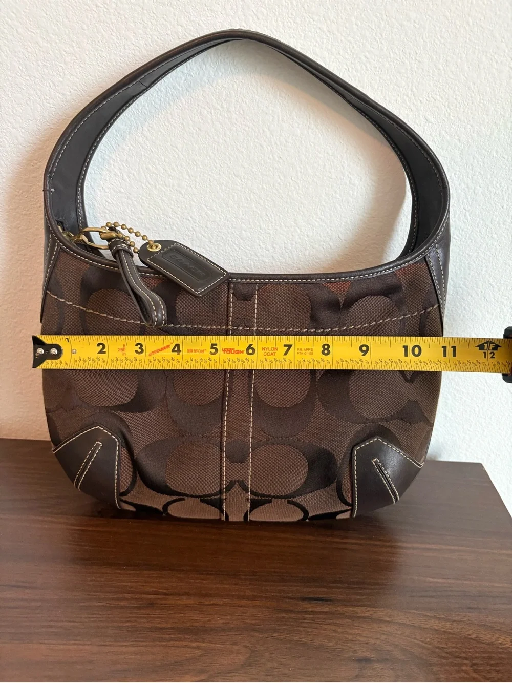 Coach Brown Signature Canvas Hobo Bag
